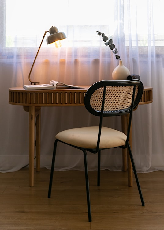 Biurko Yoffers 120x60 cm lamele dąb naturalny  - zdjęcie 3