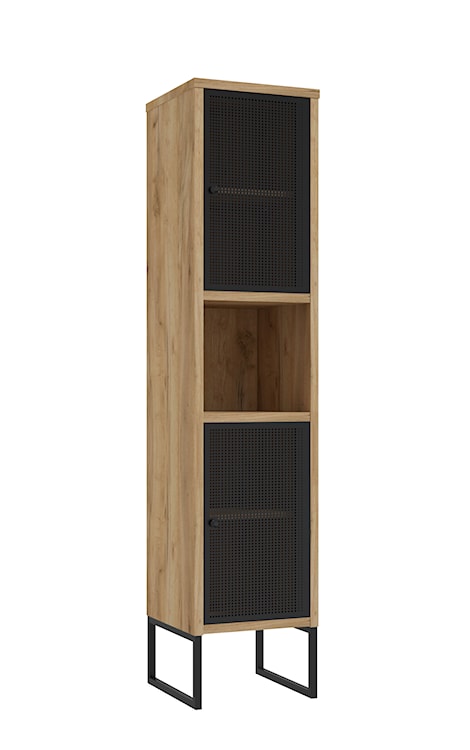 Szafka łazienkowa stojąca Blacle 170x38x30 cm dąb złoty/czarna 