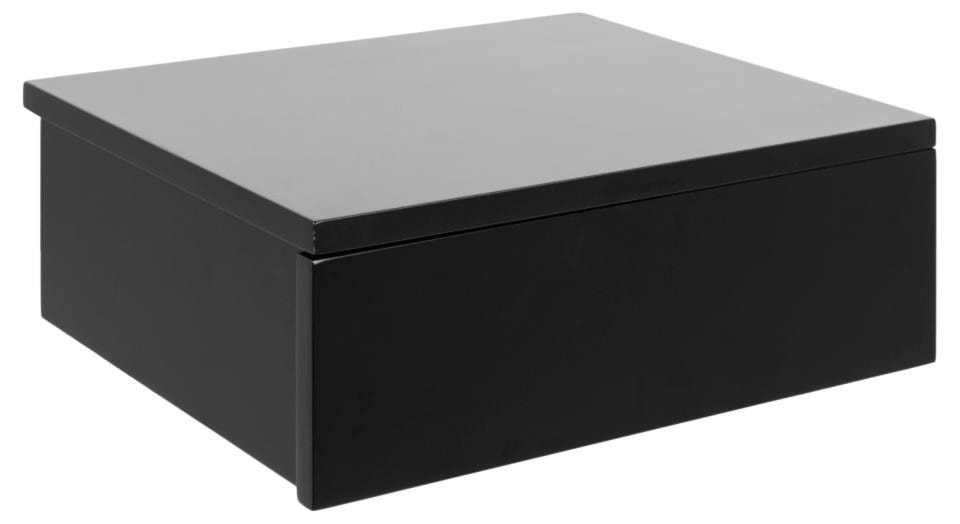 Szafka nocna Blazilles wisząca czarna z szufladą na metalowych prowadnicach 37x32x13 cm