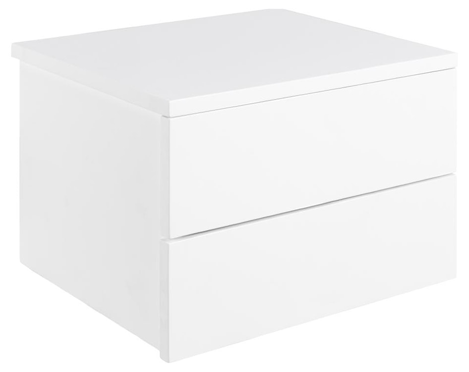 Szafka nocna Blazilles wisząca biała z szufladami na metalowych prowadnicach 37x32x24,6 cm
