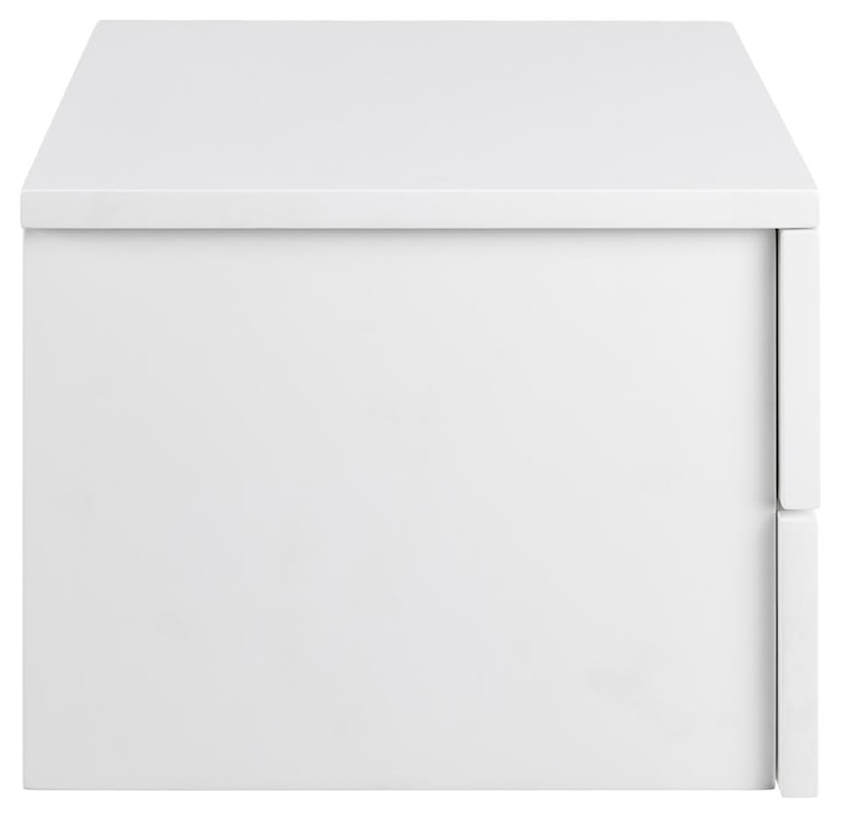 Szafka nocna Blazilles wisząca biała z szufladami na metalowych prowadnicach 37x32x24,6 cm  - zdjęcie 5