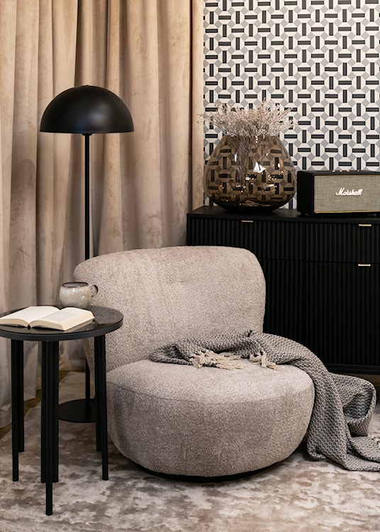 Fotel obrotowy Nicolino ciemnobeżowy boucle  - zdjęcie 3