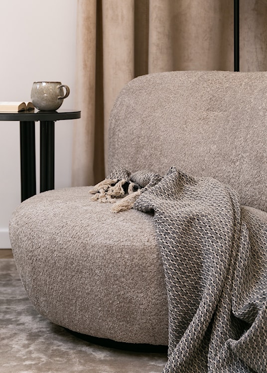 Fotel obrotowy Nicolino ciemnobeżowy boucle  - zdjęcie 5