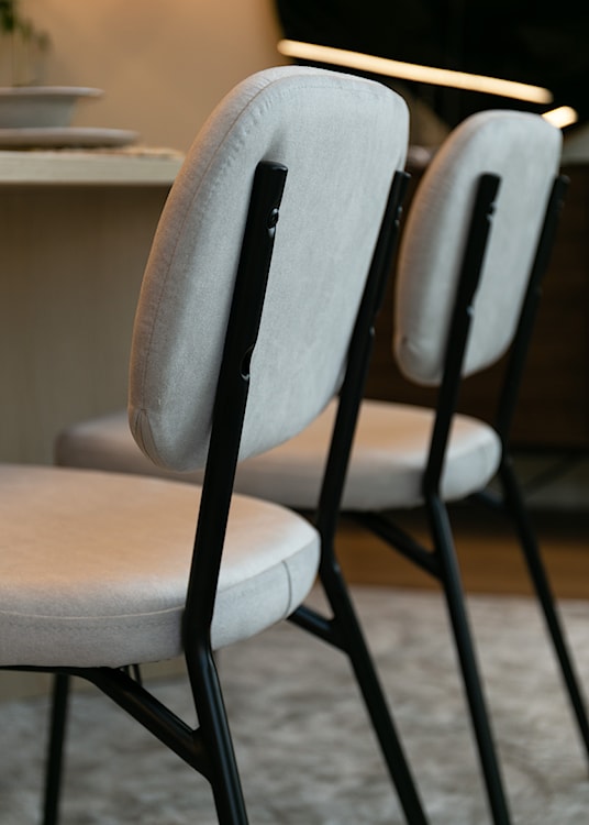 Krzesło tapicerowane Brevery beżowe  - zdjęcie 5
