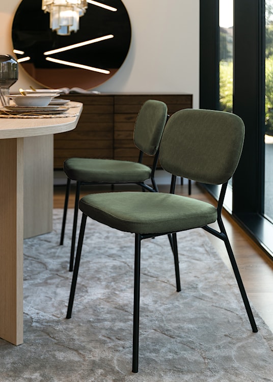 Krzesło tapicerowane Brevery oliwkowe  - zdjęcie 3