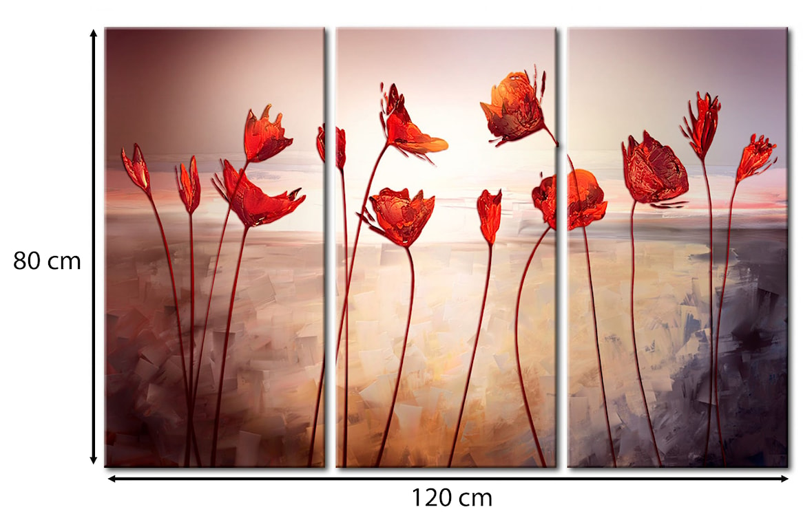 Obraz Bright red poppies 120x80 cm  - zdjęcie 3