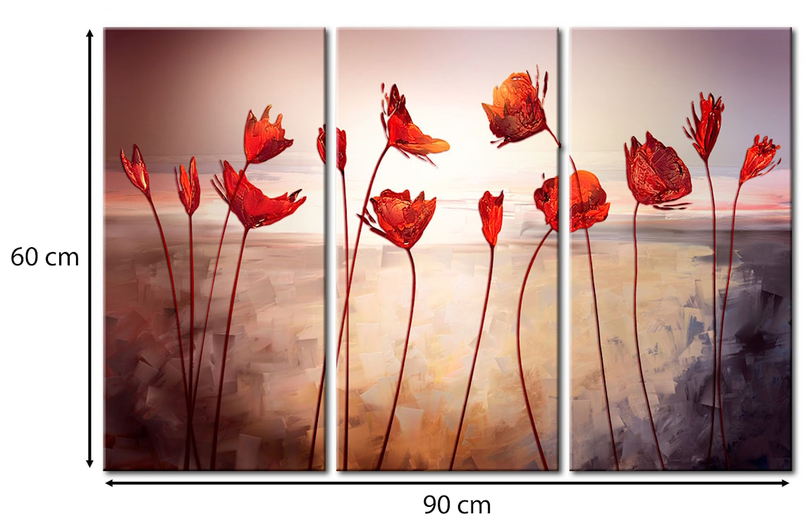 Obraz Bright red poppies 90x60 cm  - zdjęcie 4