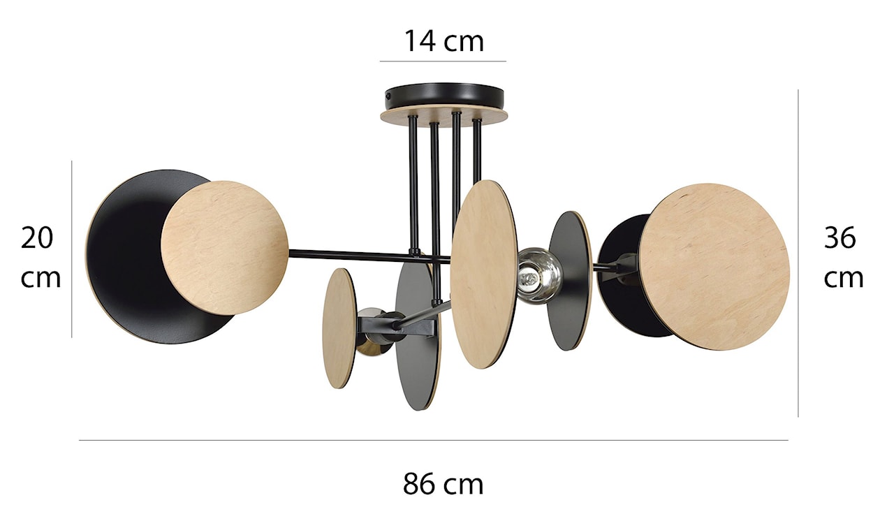 Lampa sufitowa Busalla czarna  - zdjęcie 10