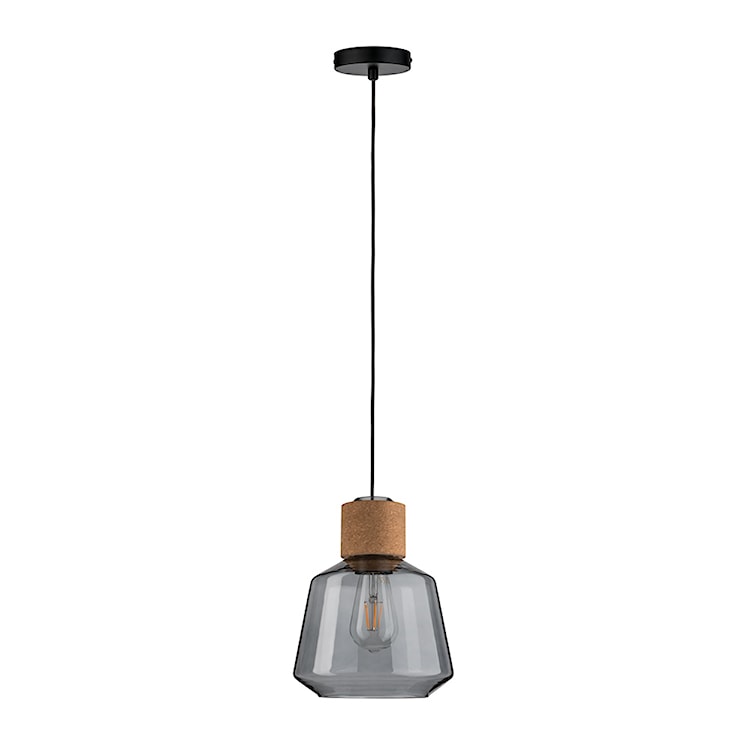 Lampa sufitowa nowoczesna Nibbler z dymionym kloszem średnica 20,8 cm  - zdjęcie 3