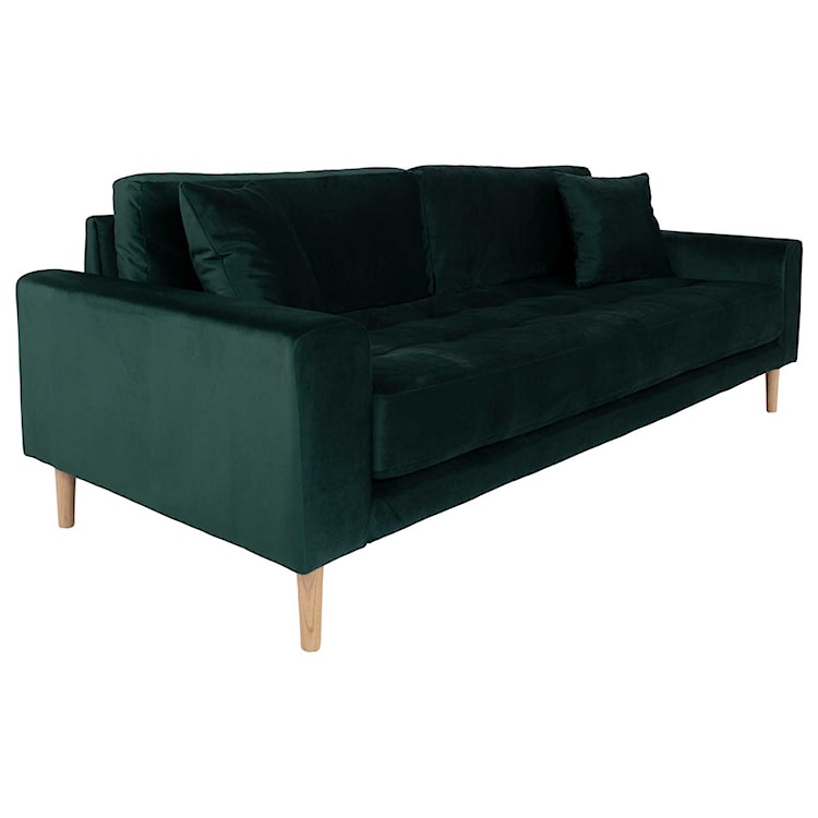 Sofa trzyosobowa Dagmarri 210 cm zielony welur  - zdjęcie 3