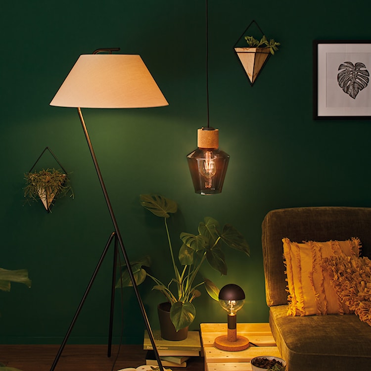 Lampa sufitowa nowoczesna Nibbler z dymionym kloszem średnica 18 cm  - zdjęcie 2