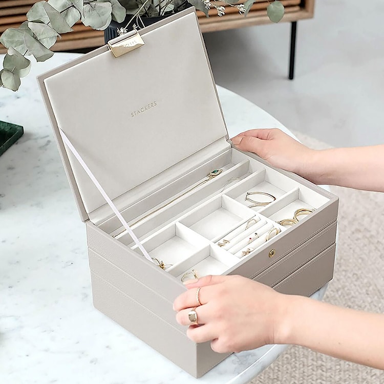 Szkatułka na biżuterię Classic Jewellery Box szaro-brązowy  - zdjęcie 3