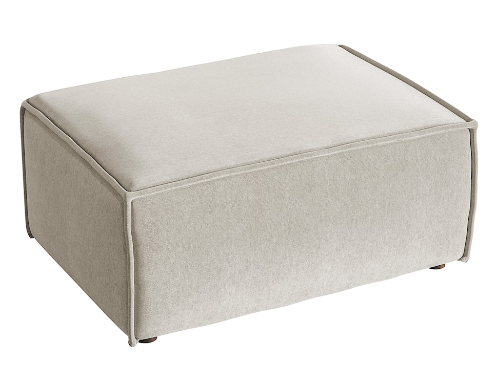 Pufa Copertino 65x90 cm jasnobeżowa welur hydrofobowy 