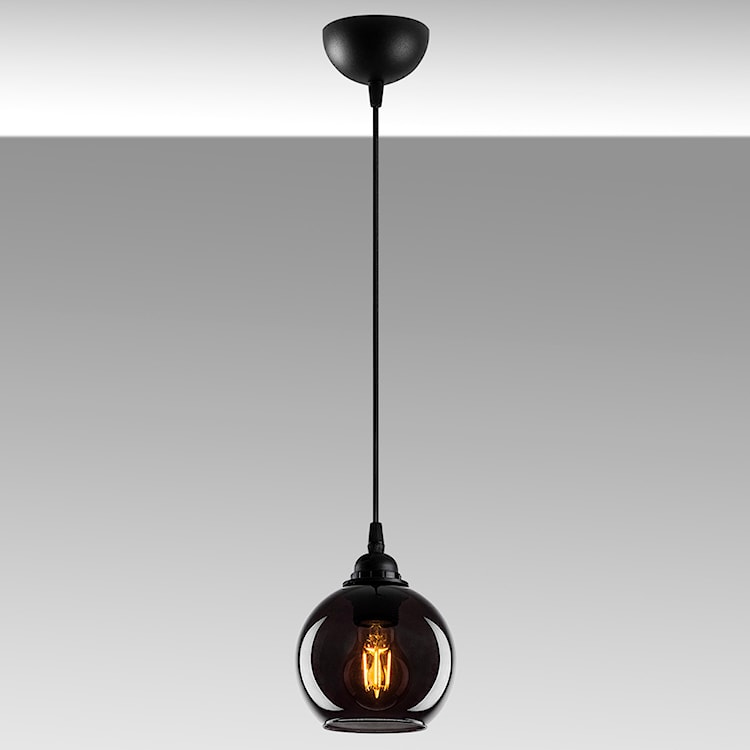 Lampa wisząca Communis 15 cm dymiony klosz  - zdjęcie 7