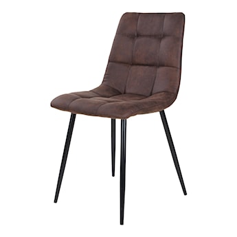 Krzesło tapicerowane Kirme ciemnobrązowe