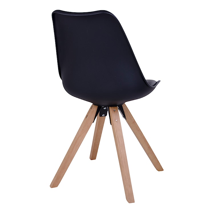 Krzesło Umbreta czarne na drewnianej podstawie  - zdjęcie 3