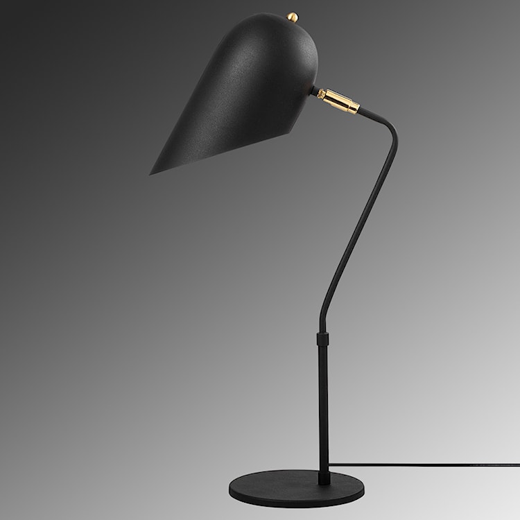 Lampka na biurko Azariah średnica 12 cm czarna  - zdjęcie 8