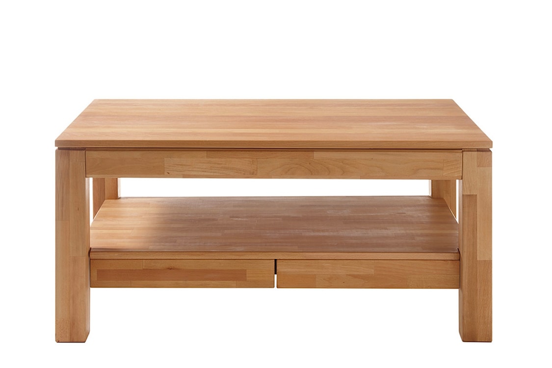Stolik kawowy Morict 115x70 cm z dwoma szufladami buk lity  - zdjęcie 6