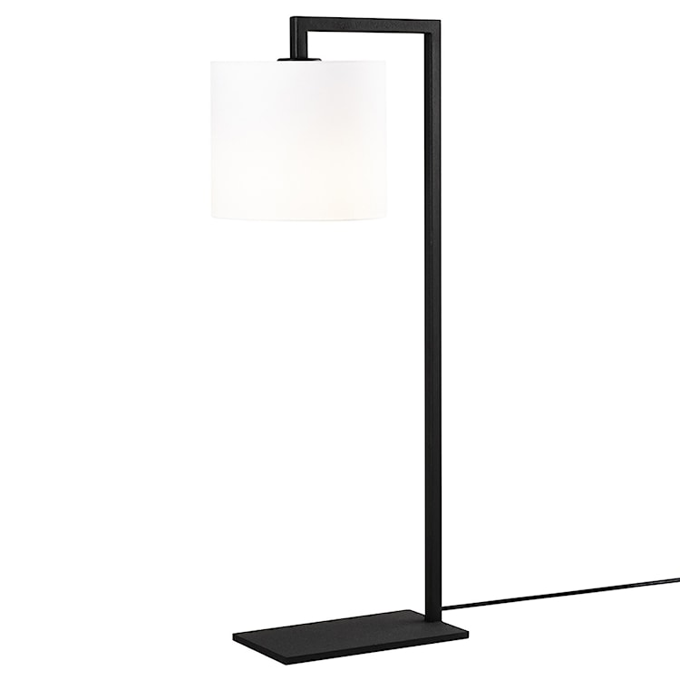 Lampa stołowa Gicanna klasyczna średnica 20 cm biała/czarna  - zdjęcie 3