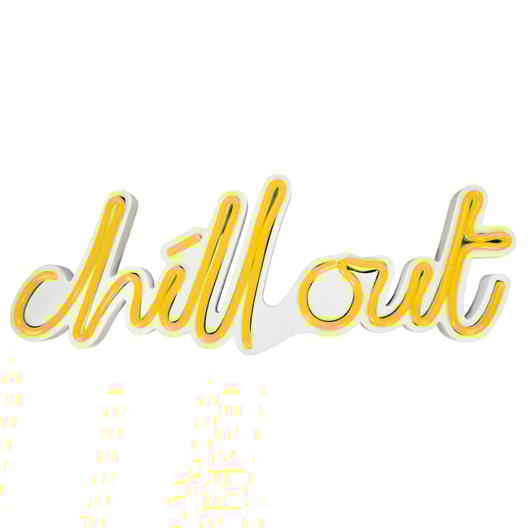 Neon na ścianę Letely z napisem Chill Out żółty 