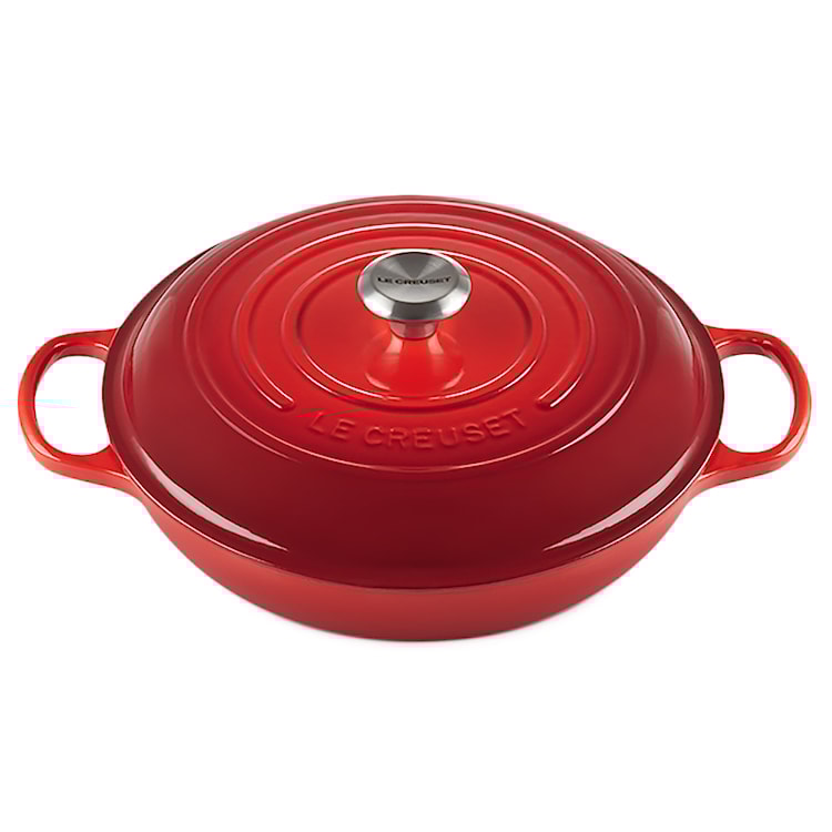 Le Creuset - Garnek żeliwny Signature Gourmet 30 cm czerwony  - zdjęcie 2