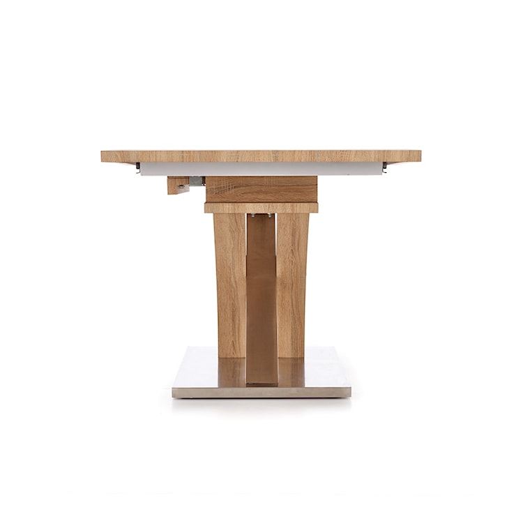 Stół rozkładany Reinosa 160-220x90 cm dąb sonoma - stal nierdzewna  - zdjęcie 5