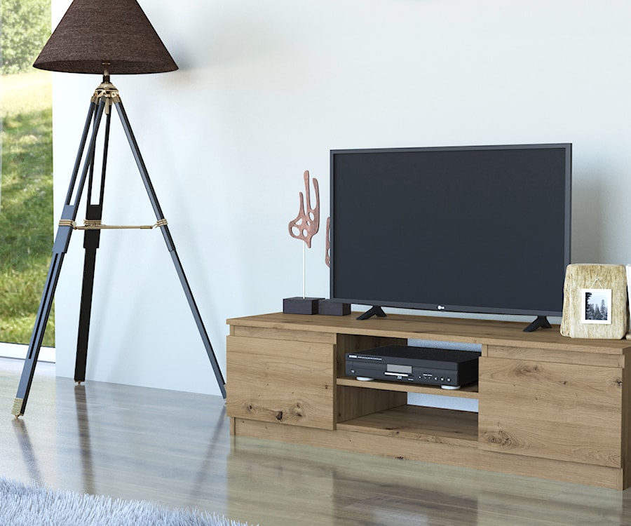 Szafka RTV Climiconia 120 cm Wenge / Biały  - zdjęcie 5