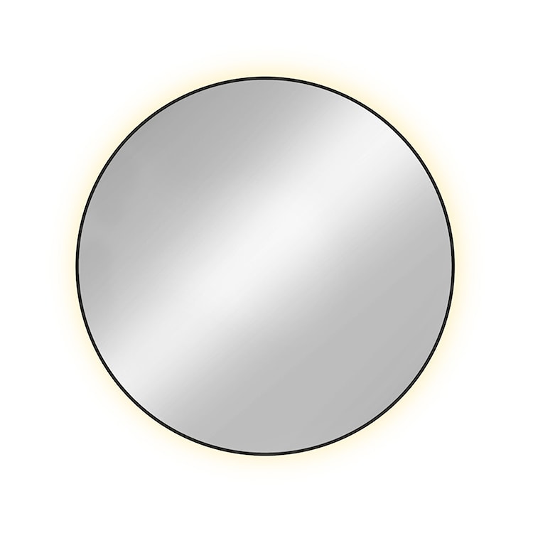 Lustro z podświetleniem led Bright Premium średnica 100 cm czarne/ neutralna barwa światła 