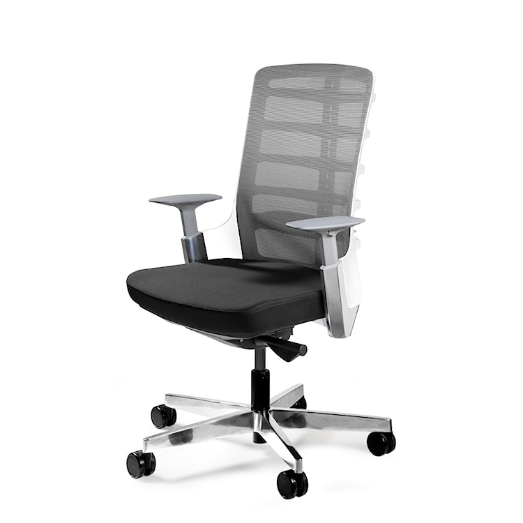 Fotel ergonomiczny Spinelly biały / tkanina BL418 czarna  - zdjęcie 3
