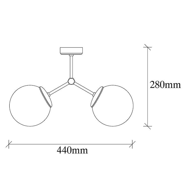 Lampa sufitowa Beid x2 złota  - zdjęcie 5