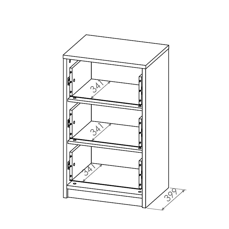 Komoda Madarro z trzema szufladami szerokość 55 cm  - zdjęcie 11