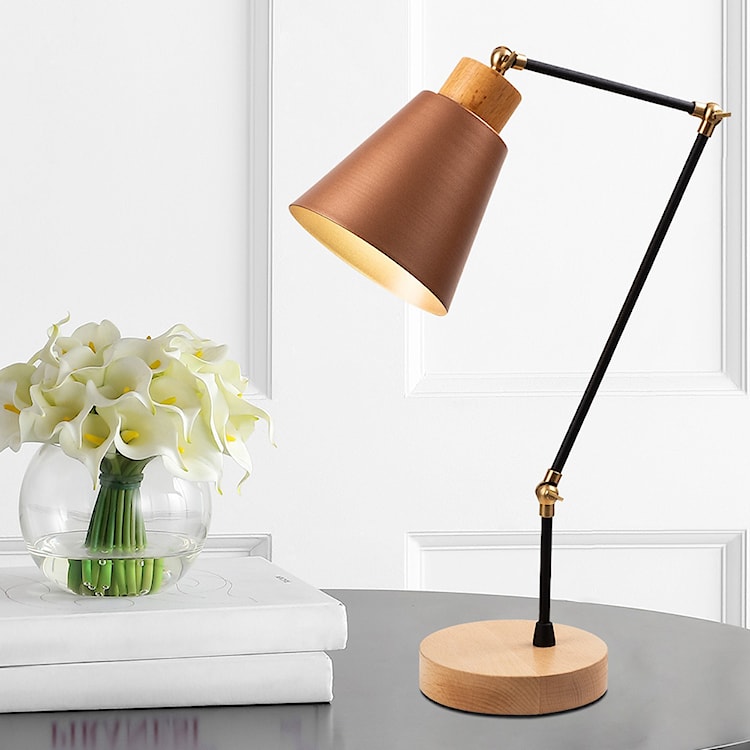 Lampka na biurko Jaspara średnica 14 cm miedziana  - zdjęcie 4