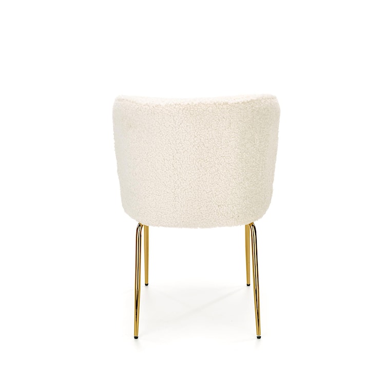 Krzesło tapicerowane Peyad tkanina beżowa bouclé na złotej podstawie  - zdjęcie 7