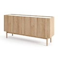 Komoda niska Loppi 68 cm trójdrzwiowa dąb riviera / marmur bianco