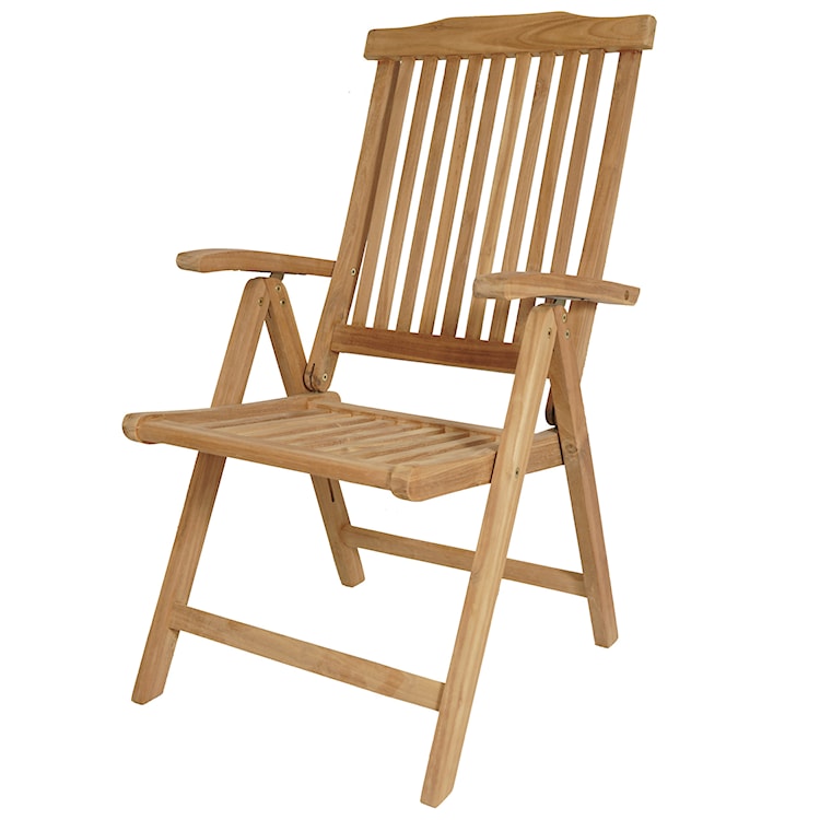 Krzesło ogrodowe Syntare rozkładane z drewna tekowego