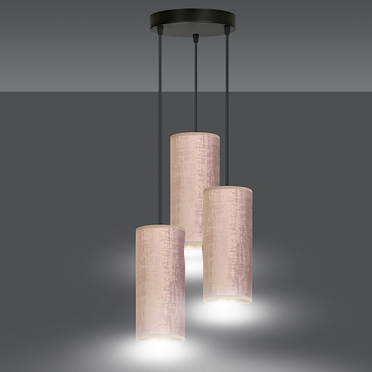 Lampa wisząca Bonett x3 asymetryczna średnica 35 cm różowa  - zdjęcie 5