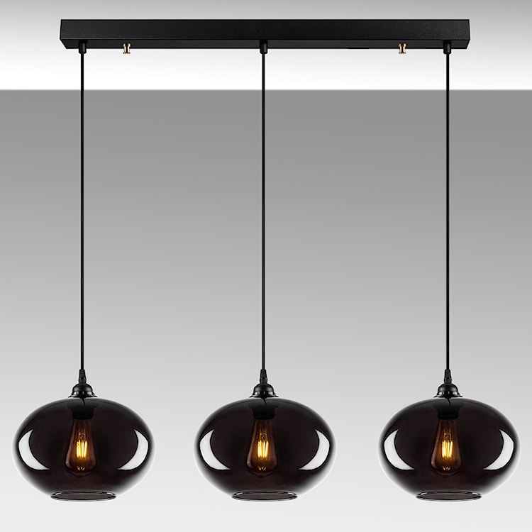 Lampa wisząca Communis x3 dymiony klosz 97 cm  - zdjęcie 7