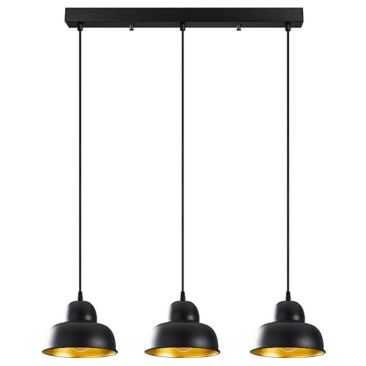 Lampa wisząca Hentima x3 czarna 