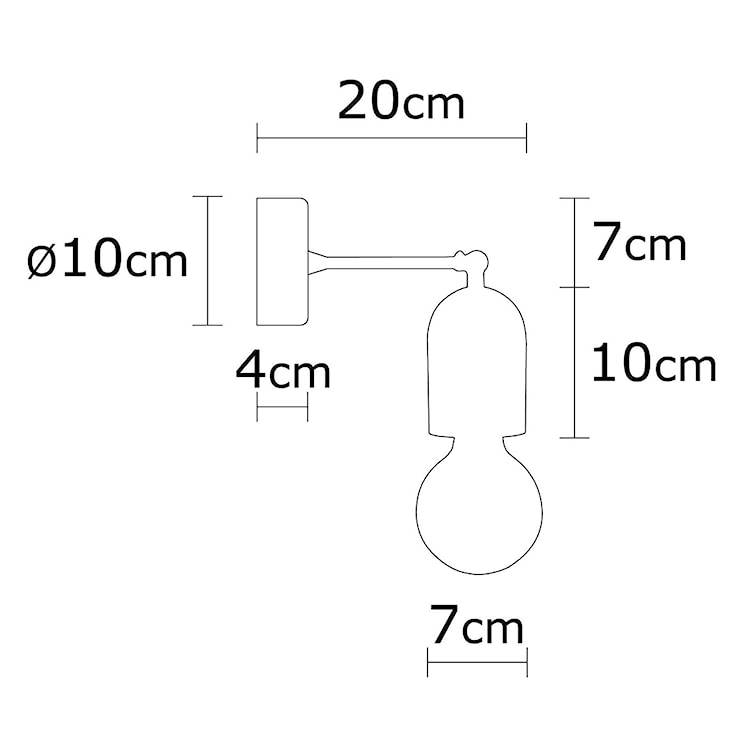 Kinkiet ścienny Dottec drewniany średnica 7 cm  - zdjęcie 7