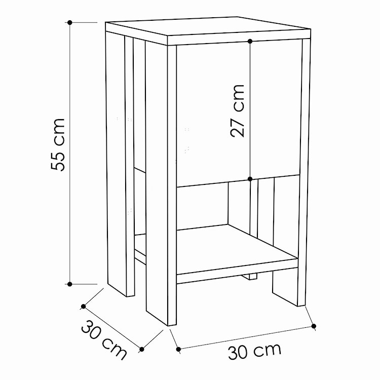 Szafka nocna Emeno minimalistyczna mokka/biała  - zdjęcie 4