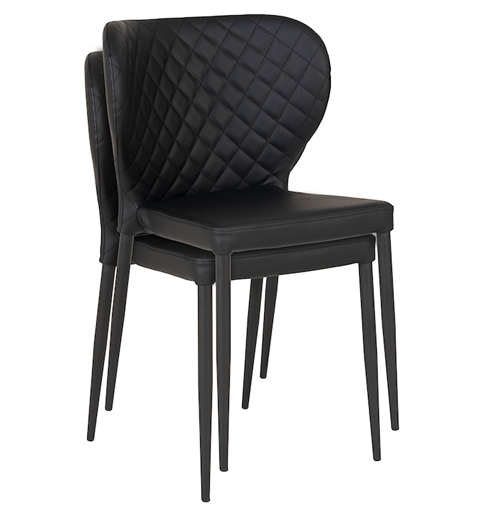 Krzesło tapicerowane Malited czarna ekoskóra  - zdjęcie 4