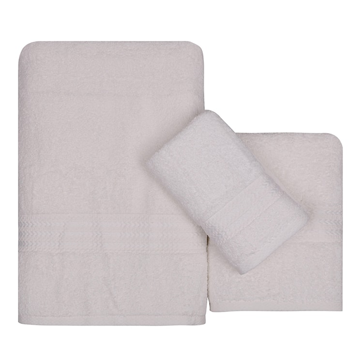 Zestaw trzech ręczników Bainrow biały  - zdjęcie 3