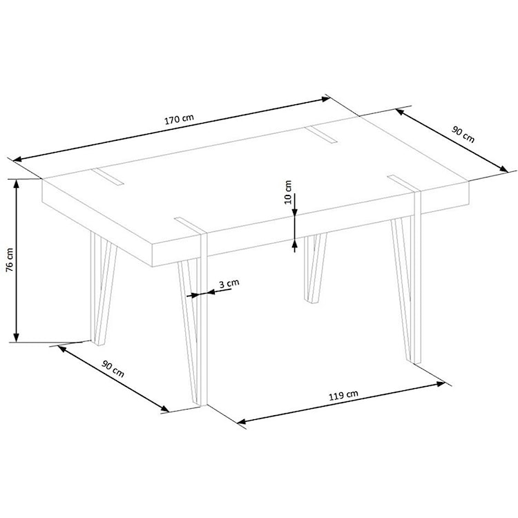 Stół Fuxon 170x90 cm  - zdjęcie 6
