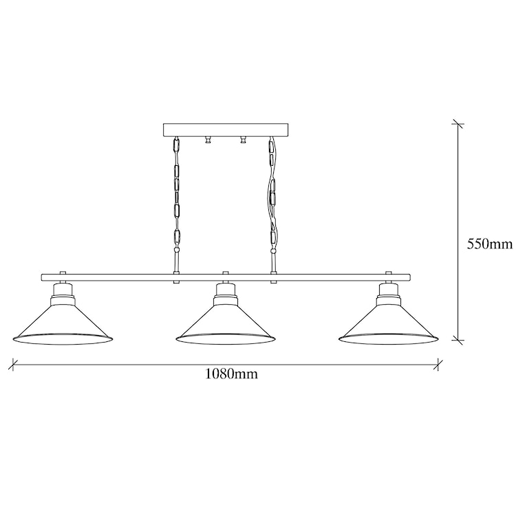 Lampa wisząca Devolum x3 czarna  - zdjęcie 6