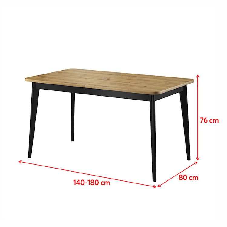 Stół rozkładany Livinella 140-180x80 cm dąb Artisan  - zdjęcie 3