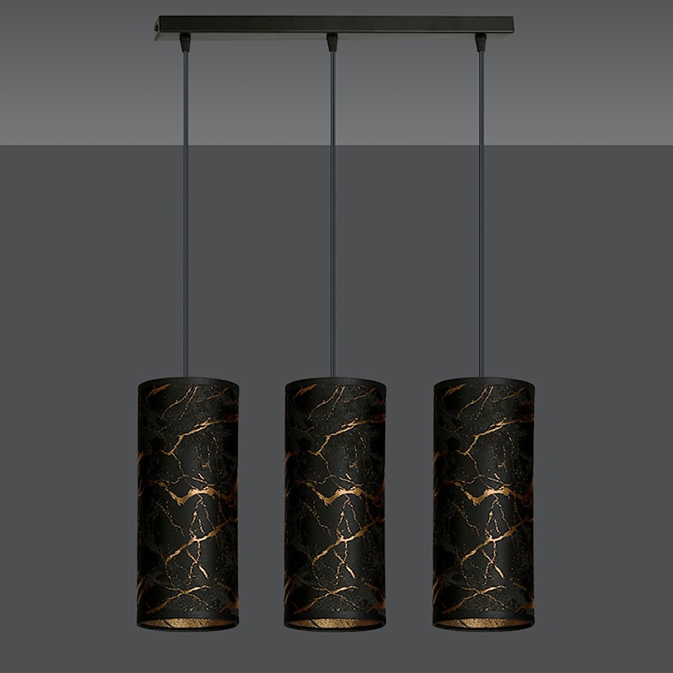 Lampa wisząca Karrla x3 50 cm czarny marmur  - zdjęcie 3