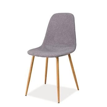 Krzesło tapicerowane Arriba szare - dąb