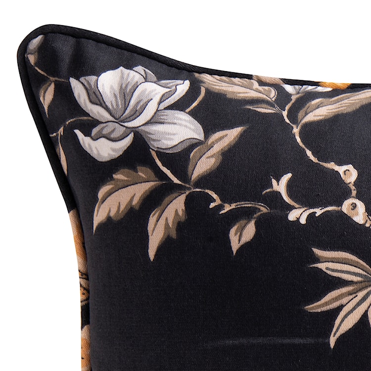 Poduszka dekoracyjna Lancelata 30x50 cm czarna z wzorem  - zdjęcie 3