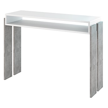 Konsola Hargivolo 110x35 cm biała-beton