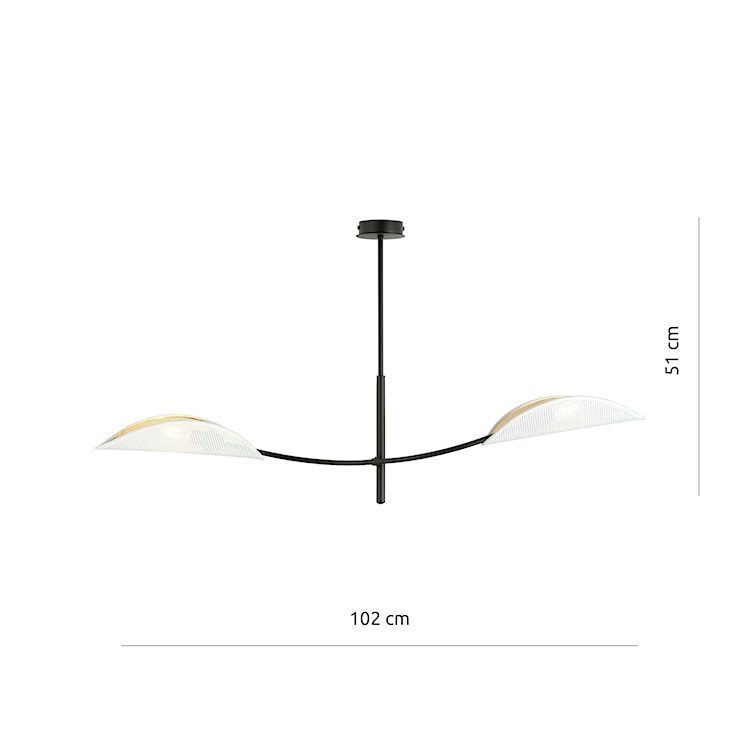 Lampa wisząca Farang x2 biało-złota  - zdjęcie 6